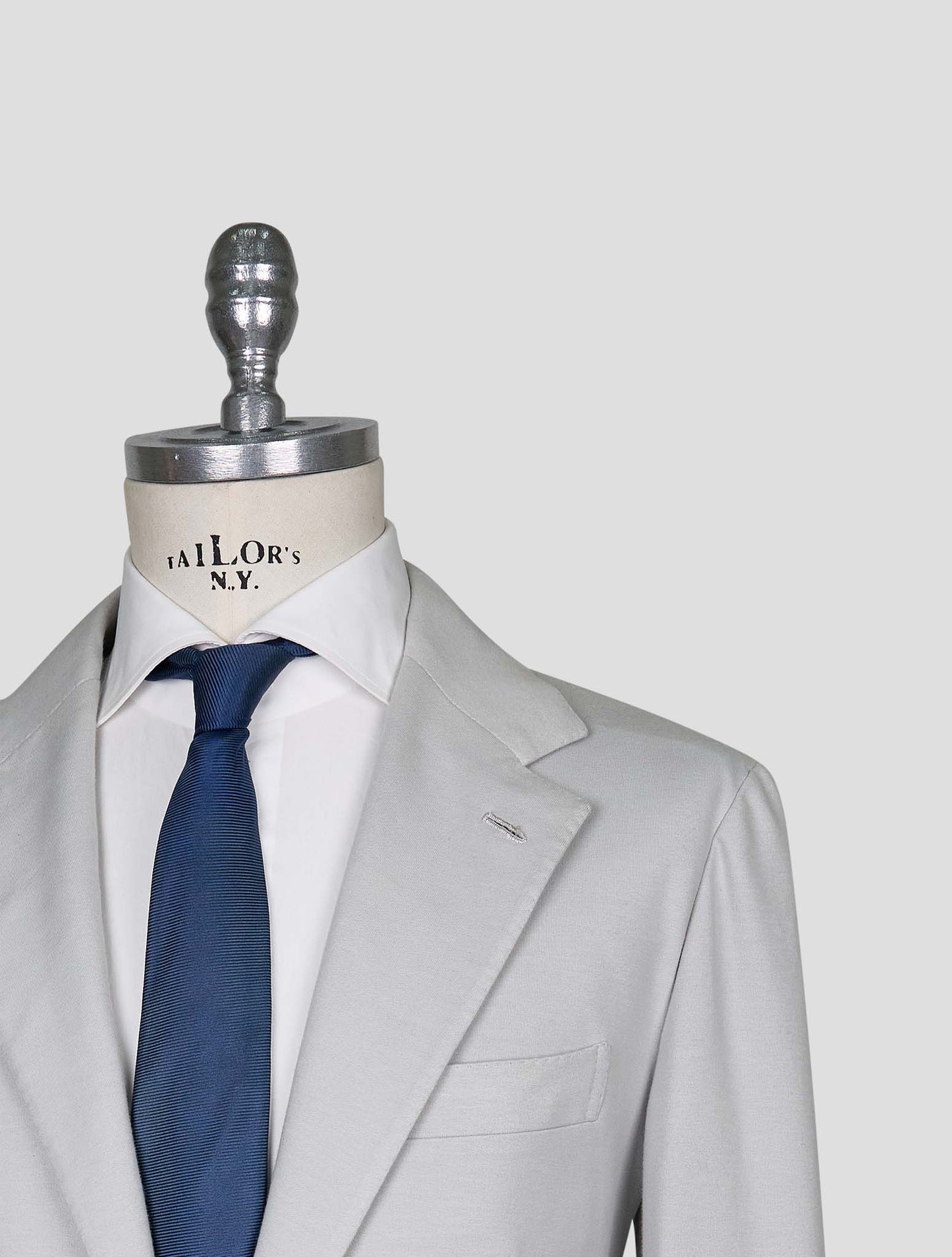Kiton Gray Cotton Ea Blazer