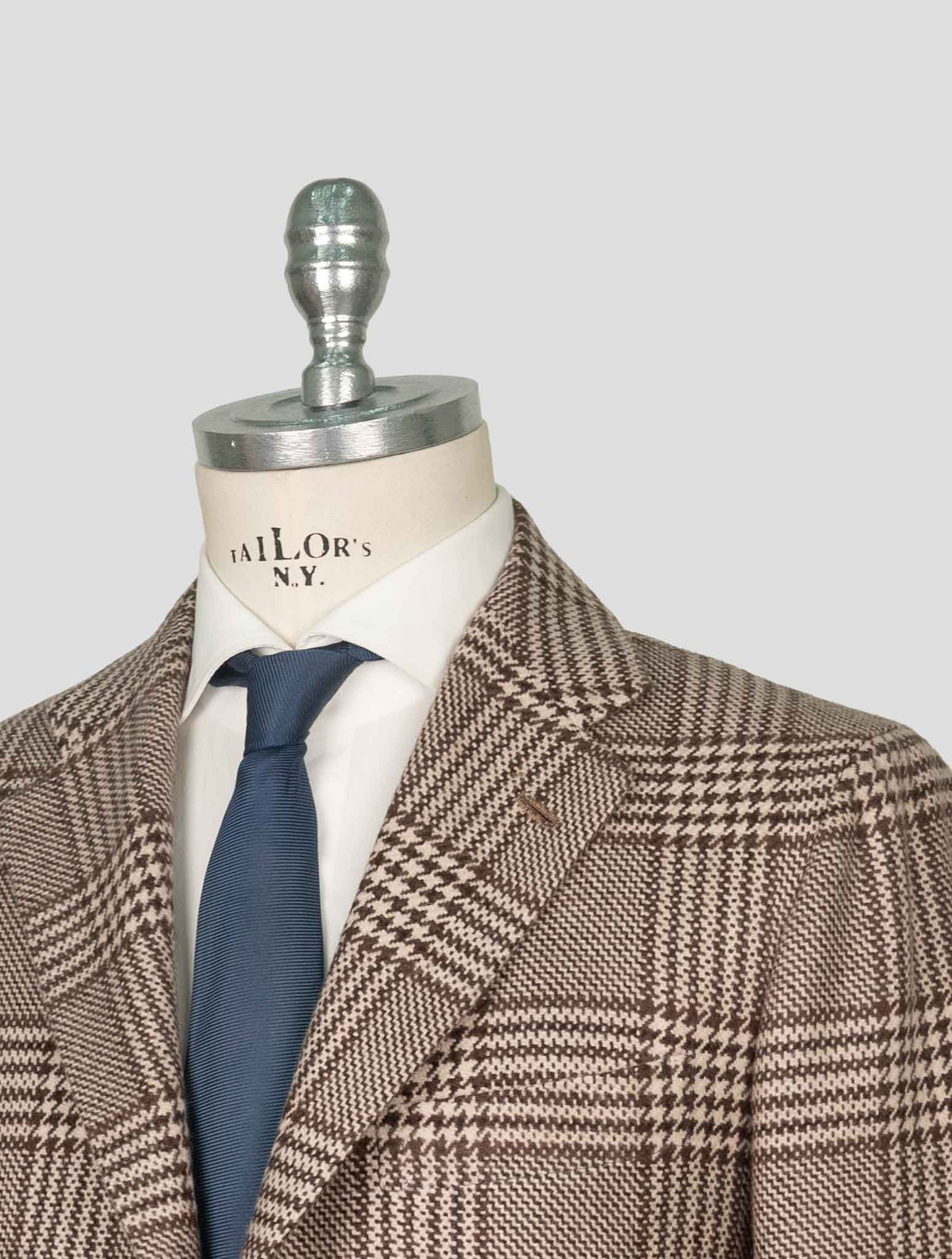 Kiton Brown White Cashmere Blazer