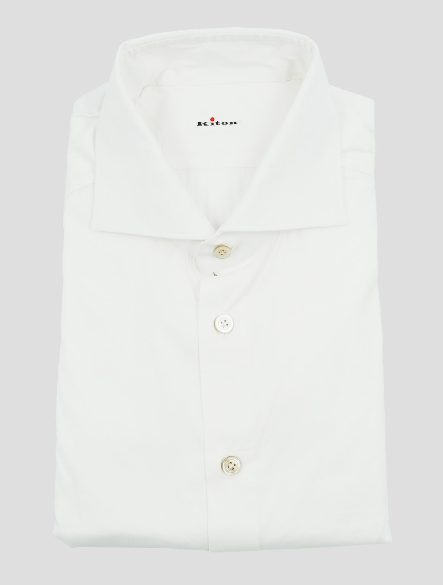 Kiton White Cotton Pa Ea Shirt