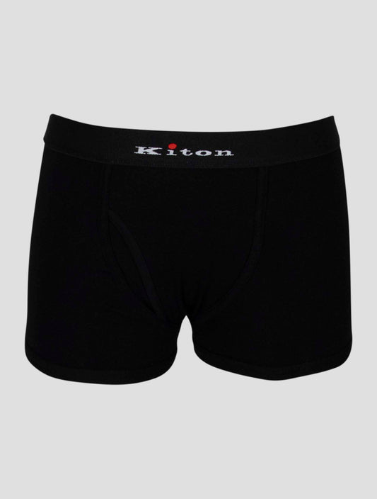 Kiton Black Cotton Ea Boxer