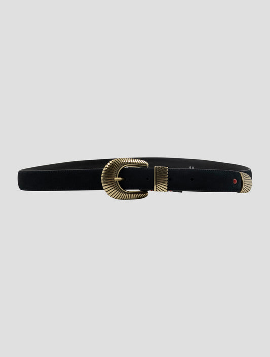 Kiton Blue Leather Suede Belt