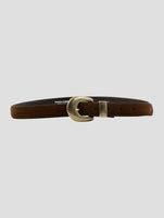 Kiton Brown Leather Suede Belt