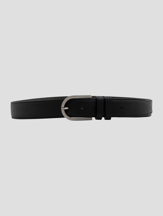 Kiton Black Leather  Belt