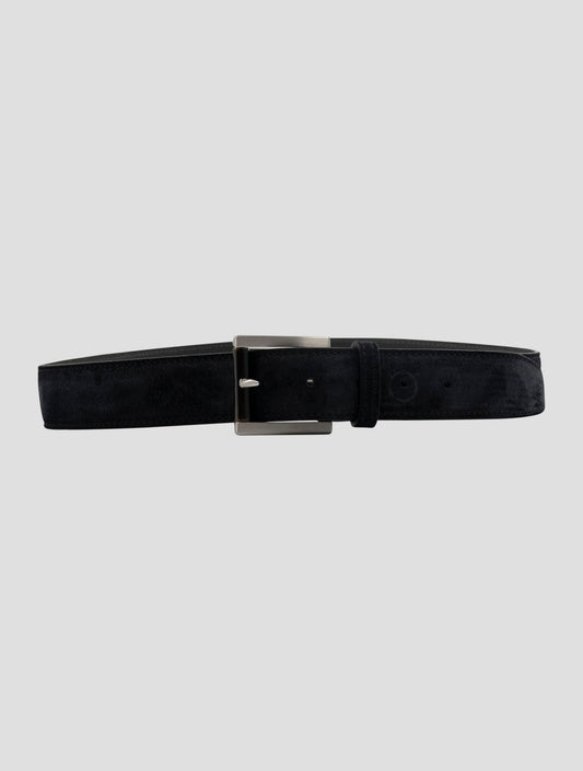 Kiton Blue Leather Suede Belt