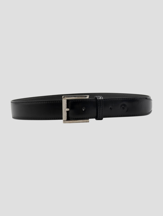 Kiton Black Leather Belt