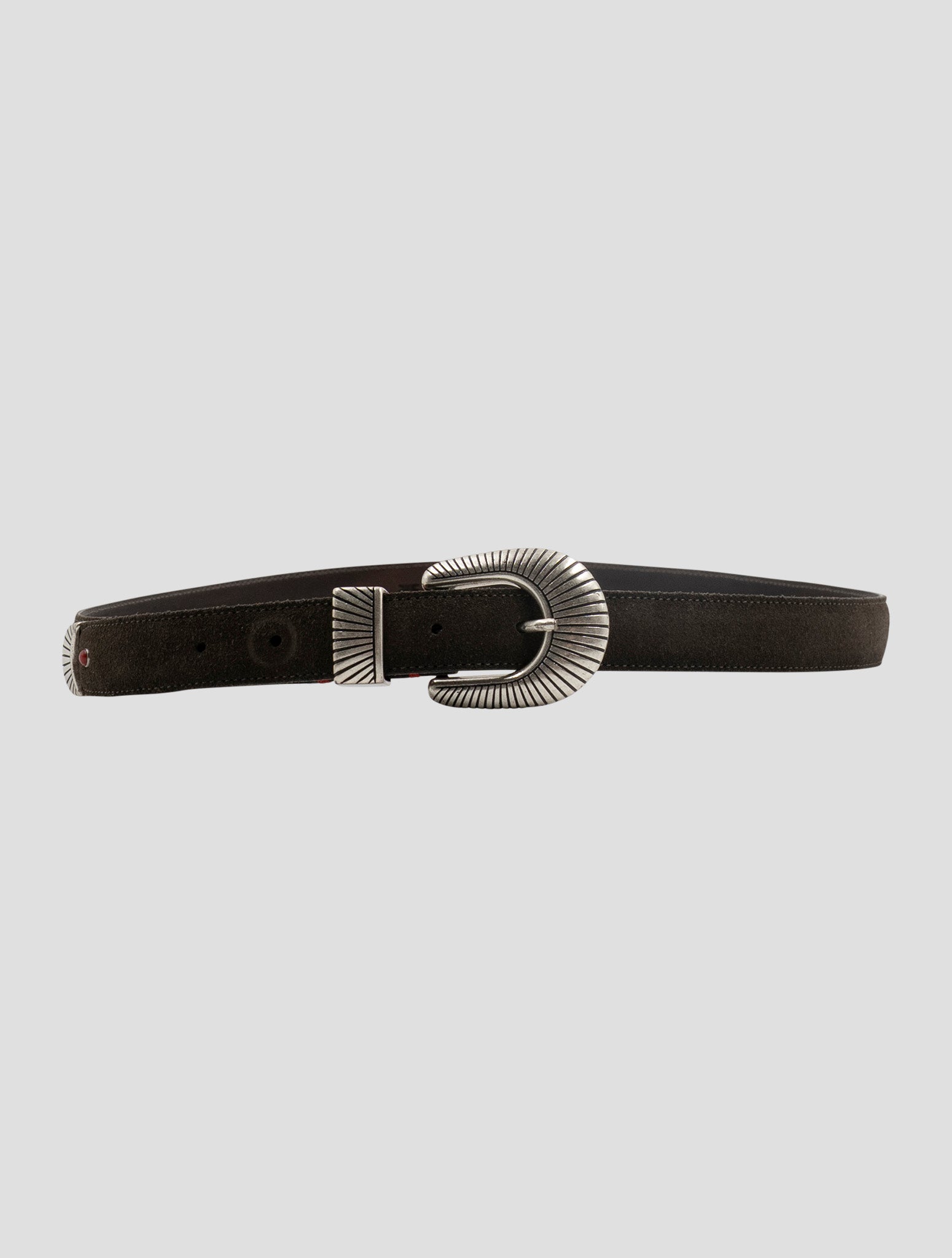 Kiton Brown Leather Suede Belt