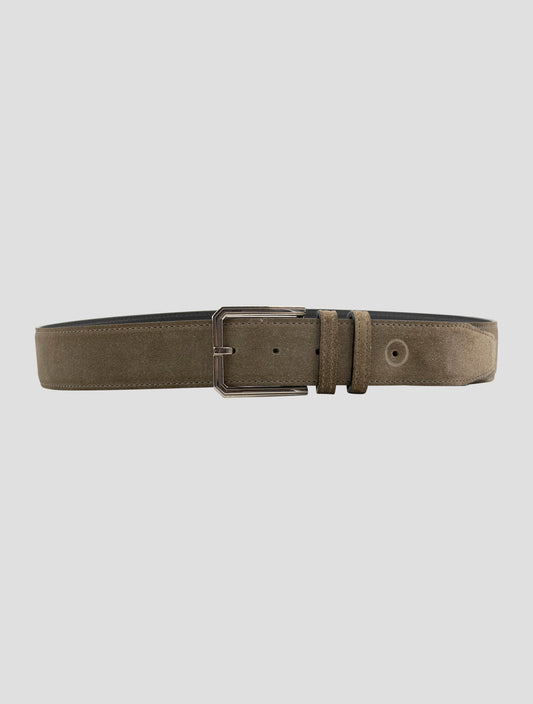 Kiton Beige Leather Suede Belt