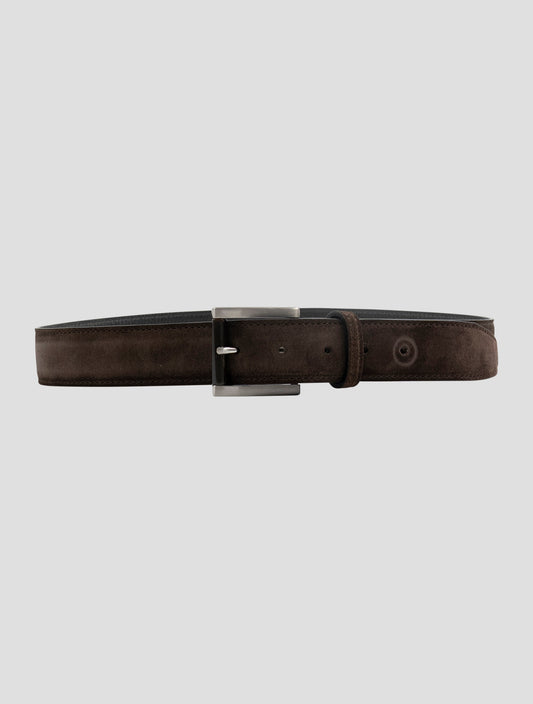 Kiton Brown Leather Suede Belt