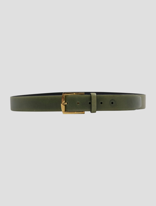 Kiton Green Leather Belt