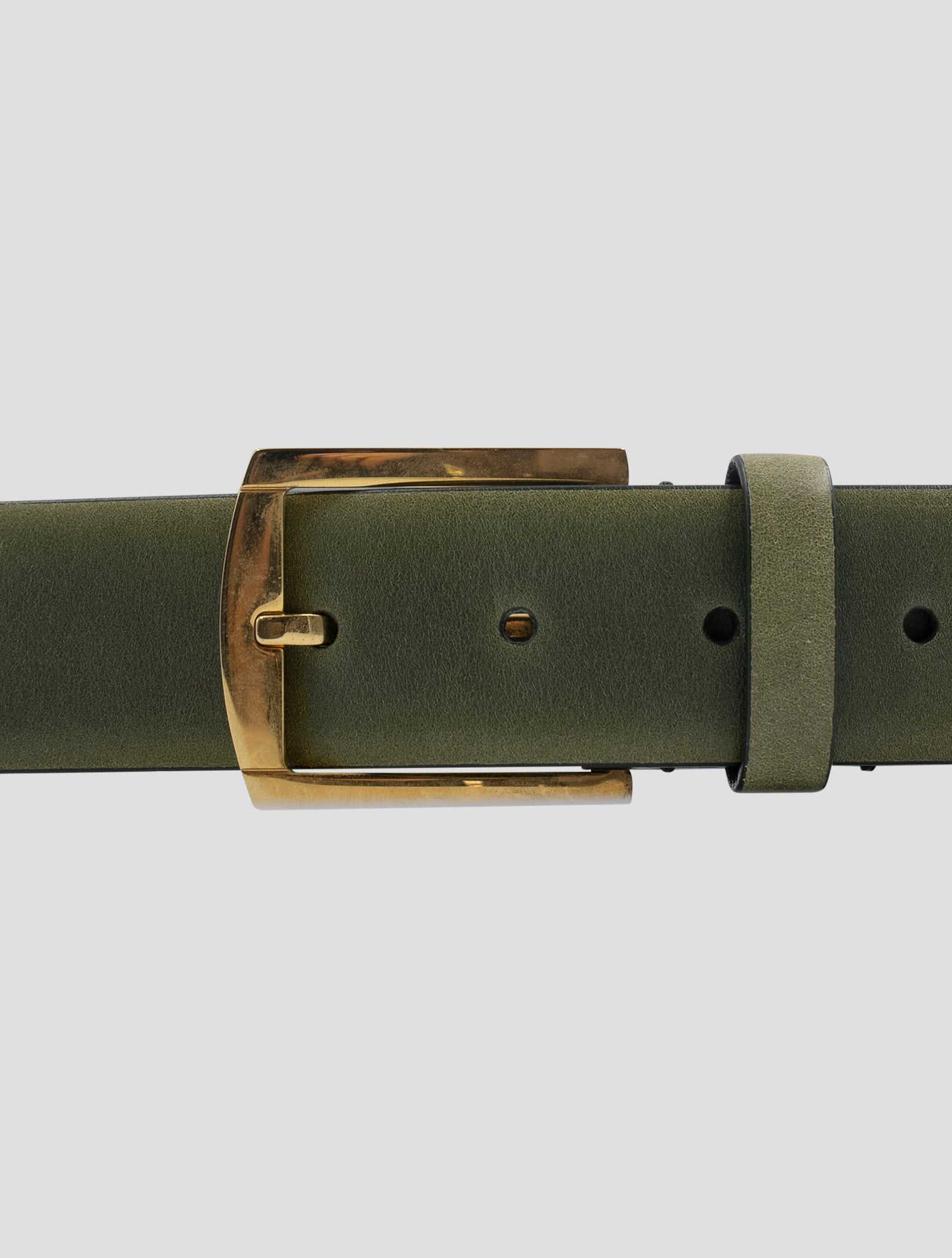 Kiton Green Leather Belt