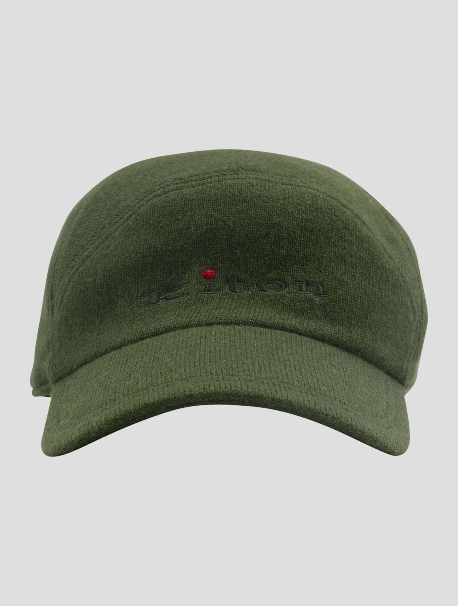 Kiton Green Cashmere Baseball Cap