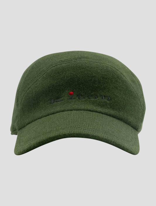Kiton Green Cashmere Baseball Cap