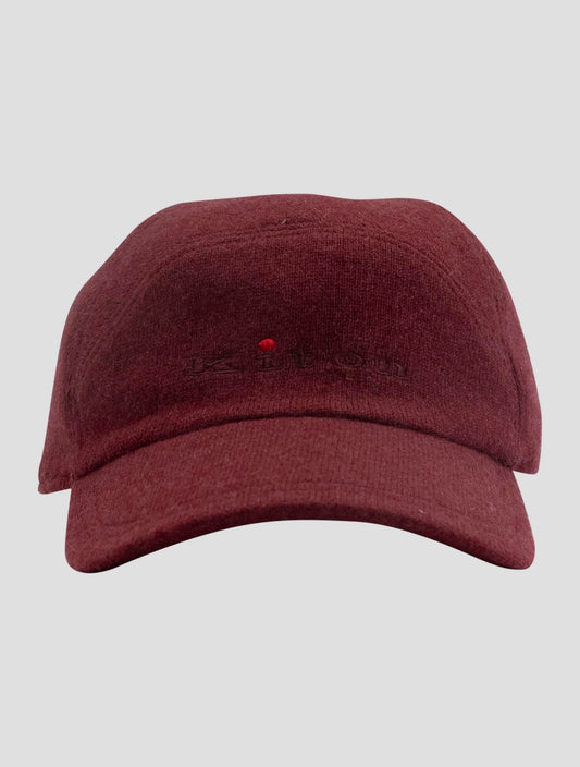 Kiton Burgundy Cashmere Baseball Cap