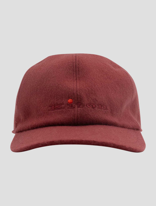 Kiton Burgundy Cashmere Baseball Cap