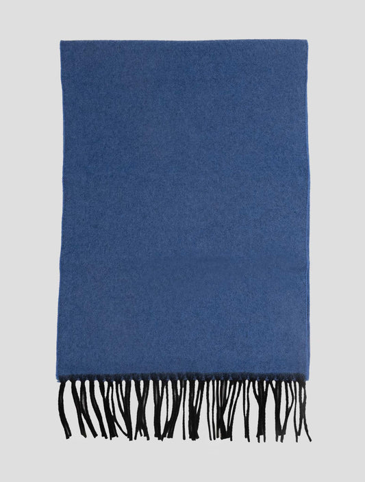 Kiton Blue Cashmere Scarf 35x180