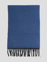 Kiton Blue Cashmere Scarf 35x180