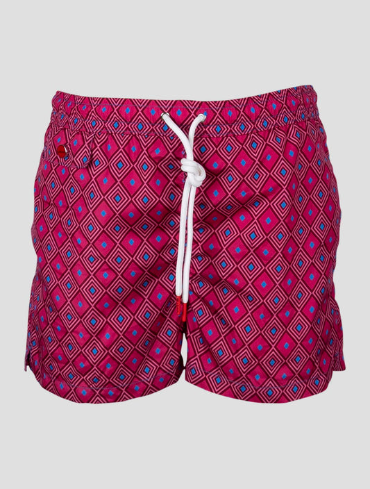 Kiton Fuchsia Light Blue Pl Swim Trunks