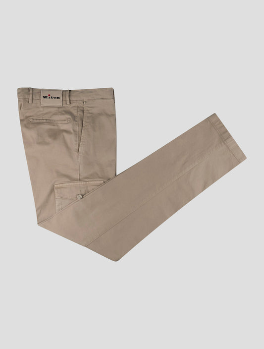 Kiton Brown Cotton Ea Cargo Pants