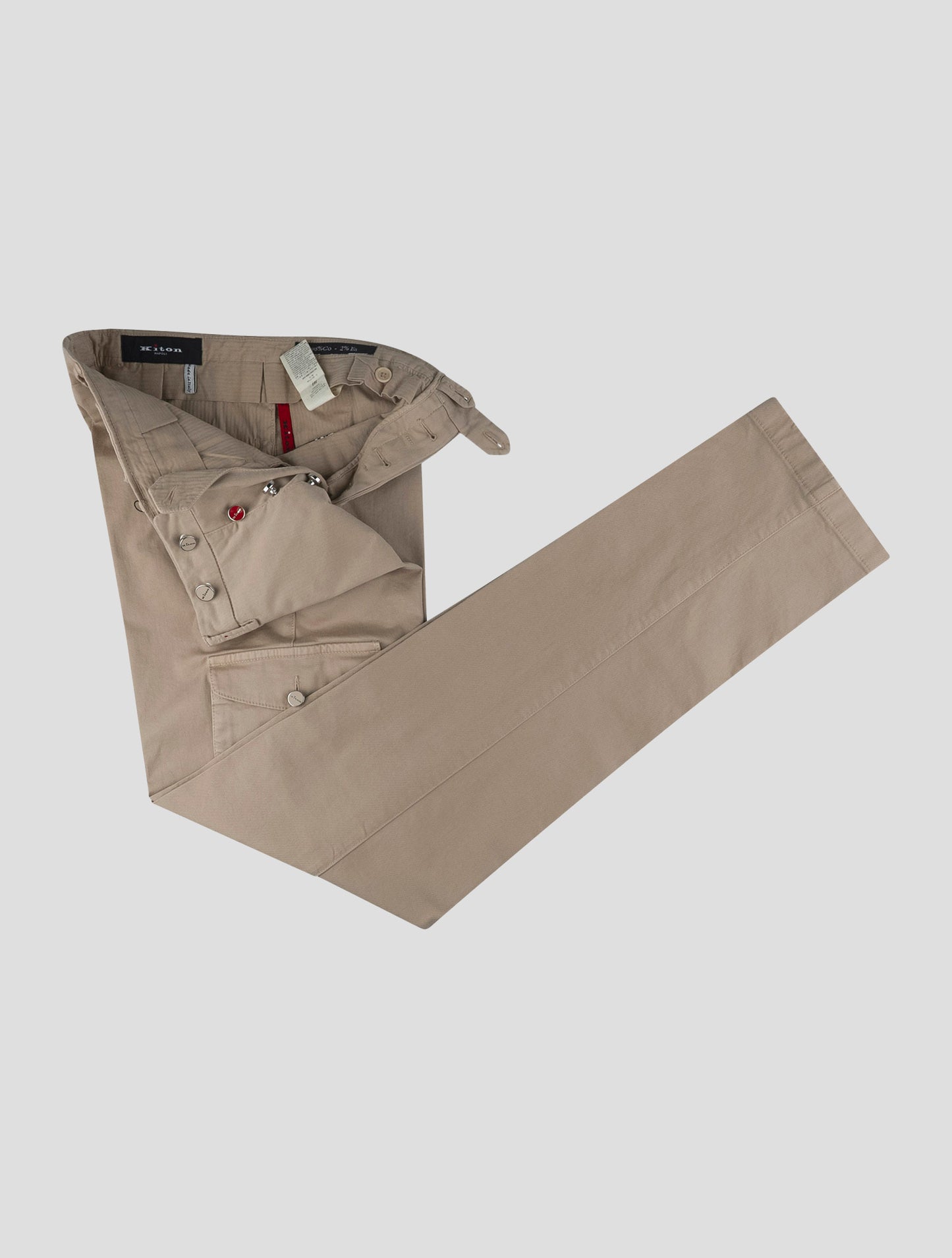 Kiton Brown Cotton Ea Cargo Pants