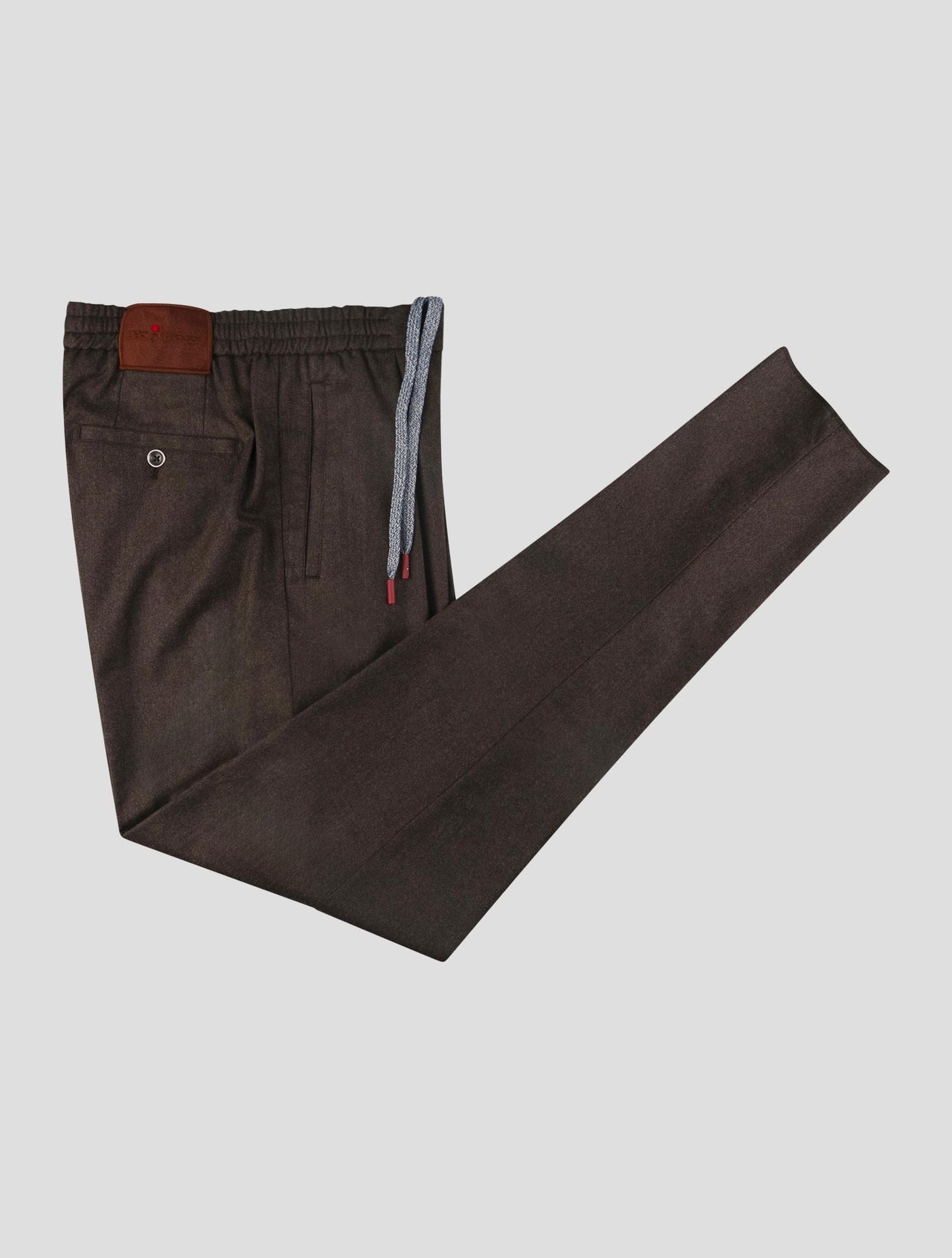 Kiton Dark Brown Virgin Wool Pants