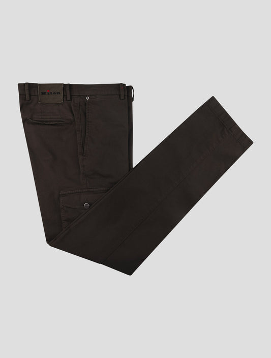 Kiton Brown Cotton Ea Cargo Pants