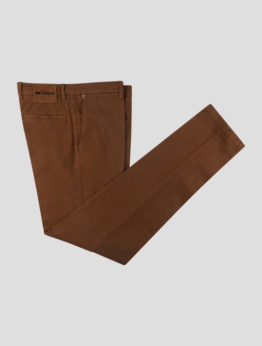 Kiton Brown Cotton Cashmere Ea Pants
