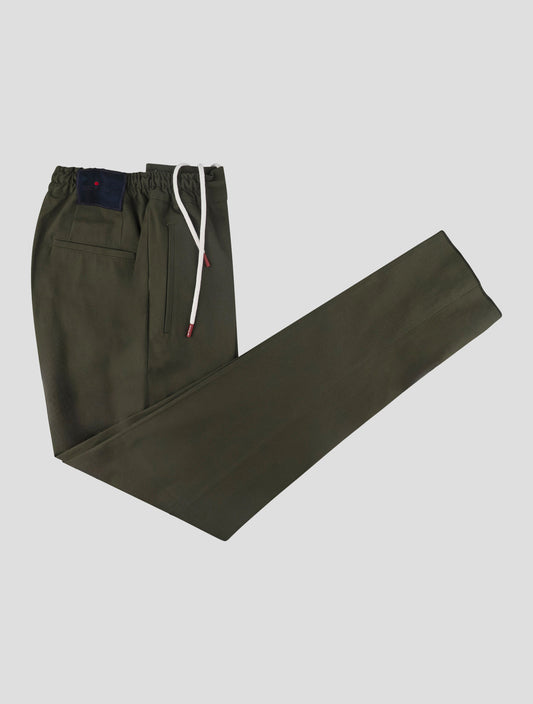 Kiton Green Cotton Ea Pants