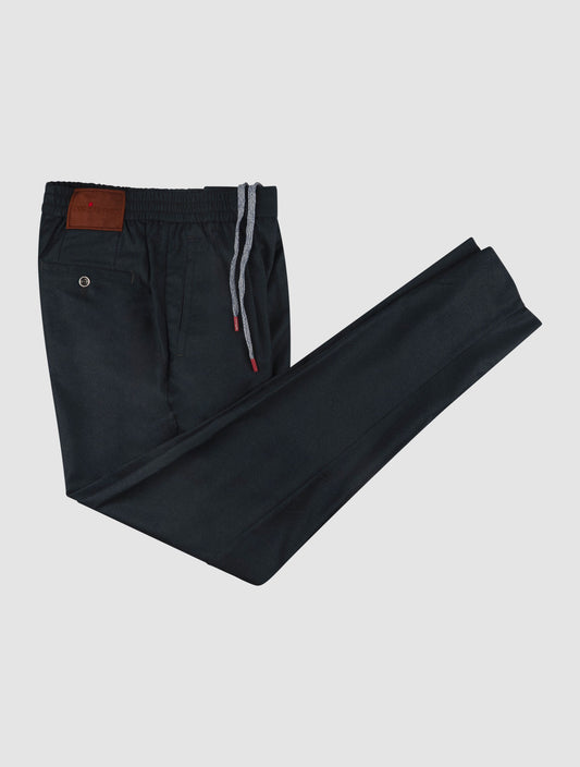 Kiton Green Virgin Wool Super 140's Pants