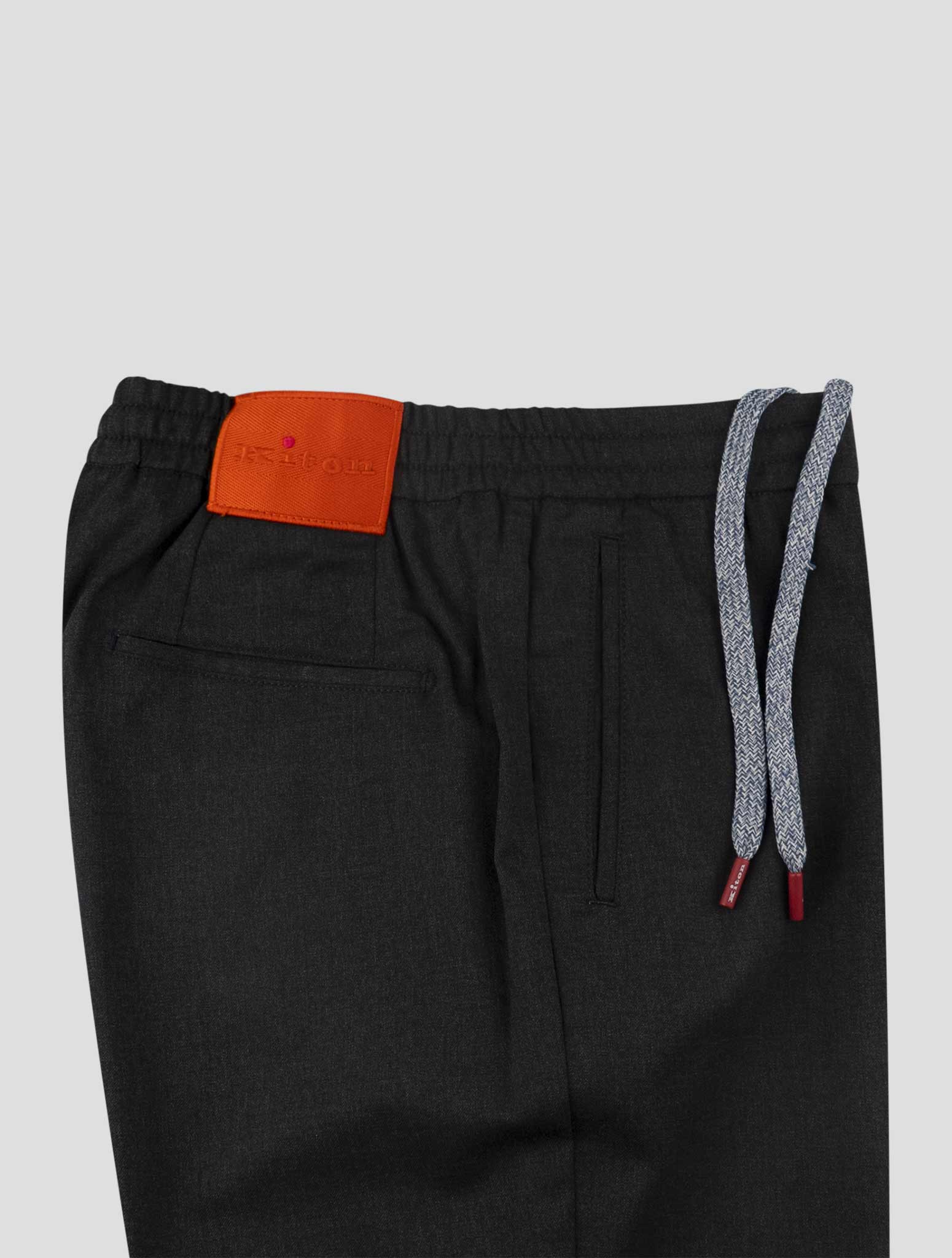 Kiton Gray Wool Ea Pants