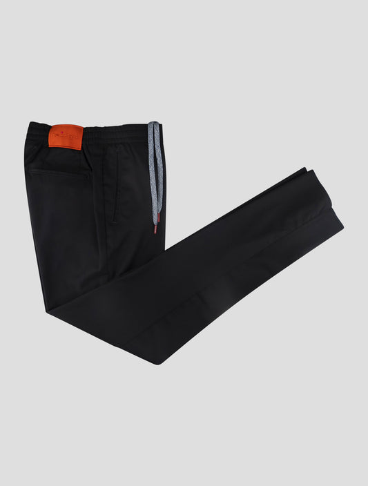Kiton Black Virgin Wool Pants