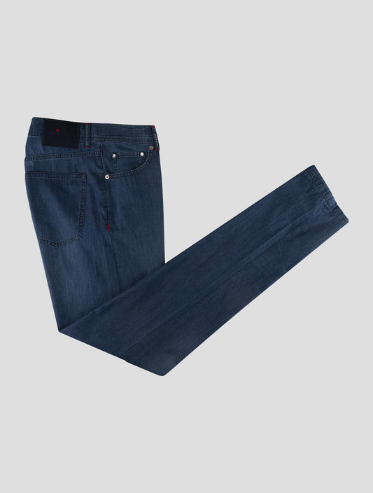 Kiton Blue Cotton Jeans