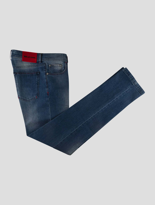 Kiton Blue Cotton Ea Jeans