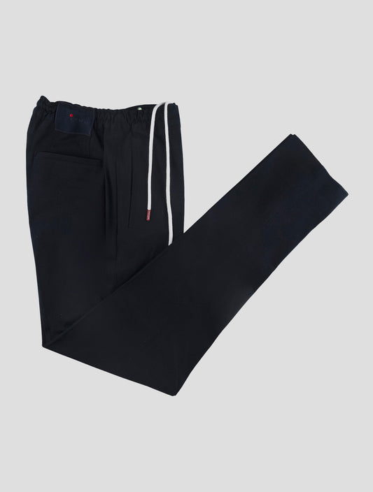 Kiton Blue Cotton Ea Pants