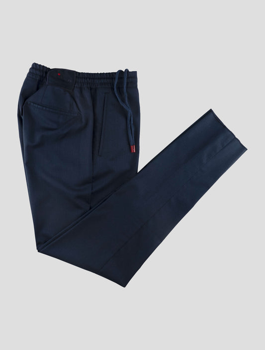 Kiton Blue Wool Pants