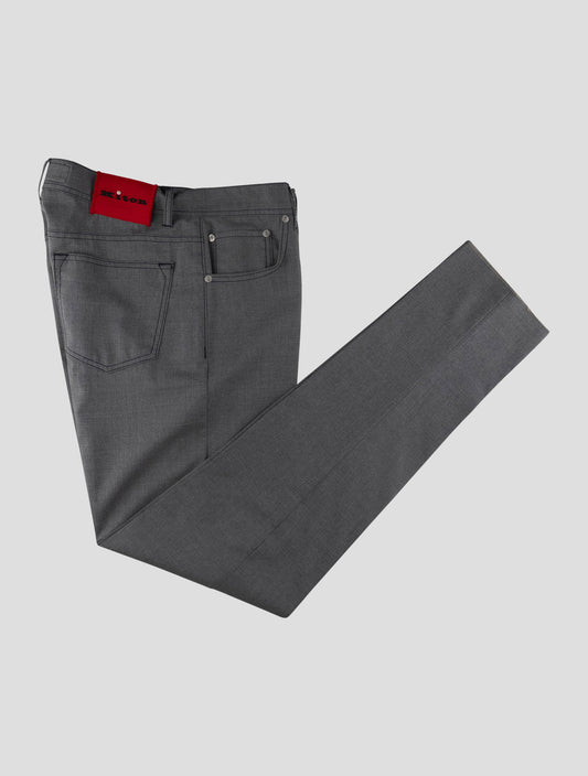 Kiton Gray Wool Pants Mod. Jeans