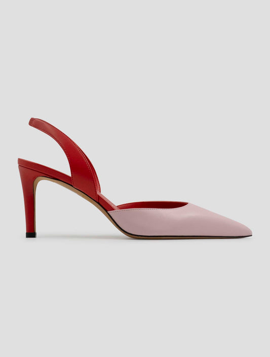 Kiton Pink Red Leather Decollete