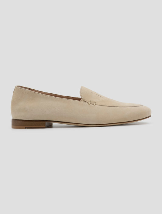 Kiton Light Beige Leather Suede Loafers Women