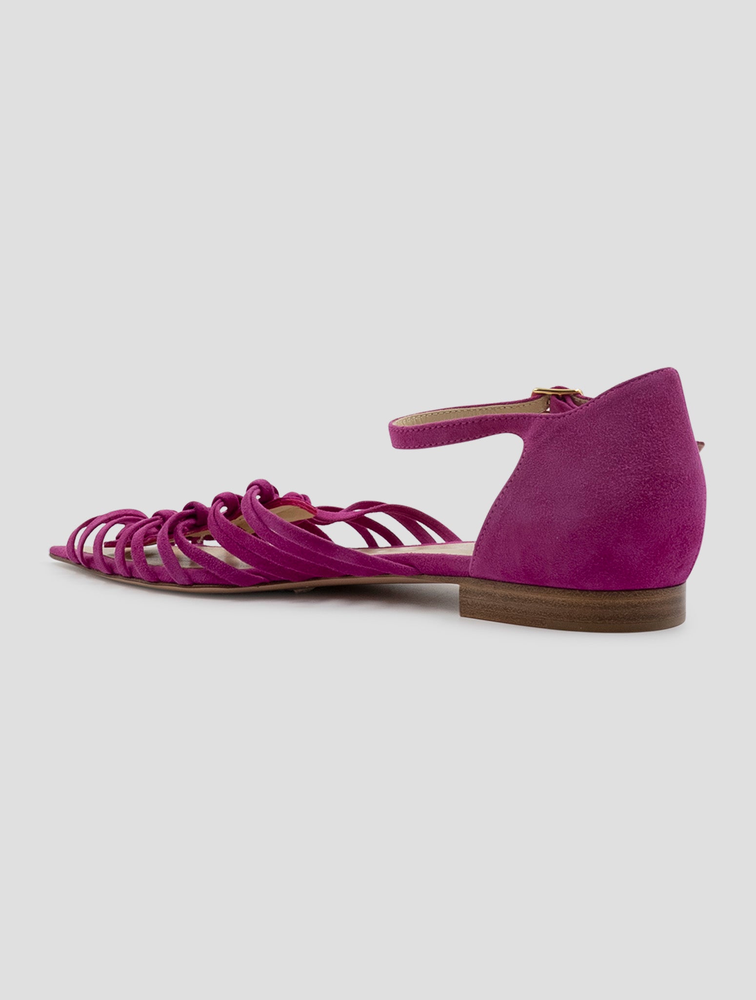 Kiton Fuchsia Leather Suede Sandals Women