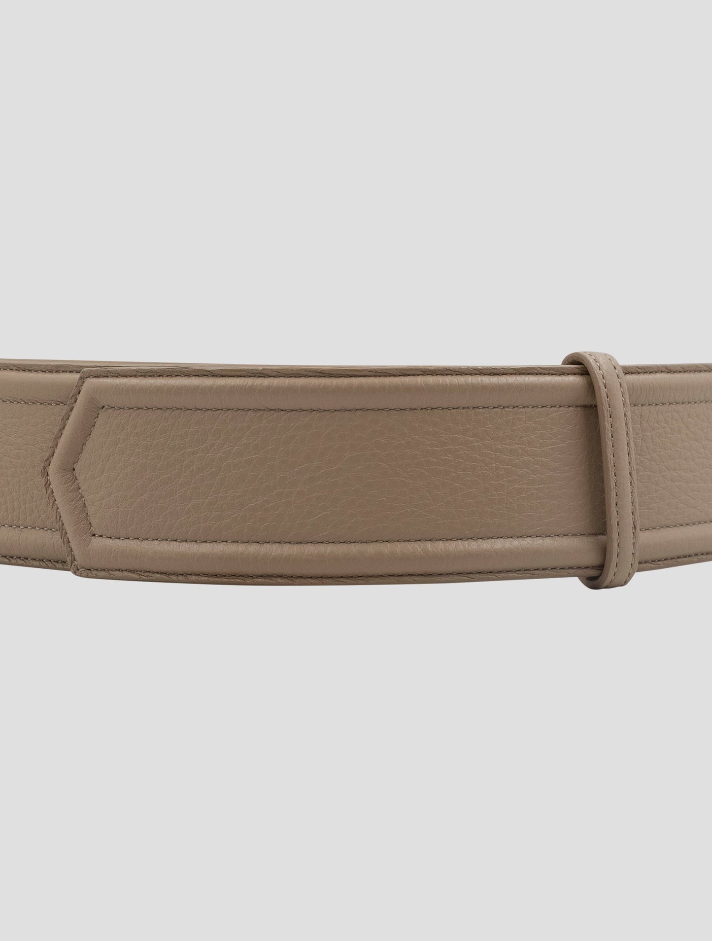 Kiton Beige Leather Deer Belt Women