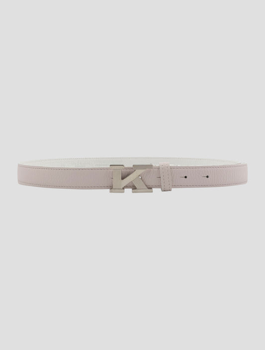 Kiton Pink Leather Deer Belt Women
