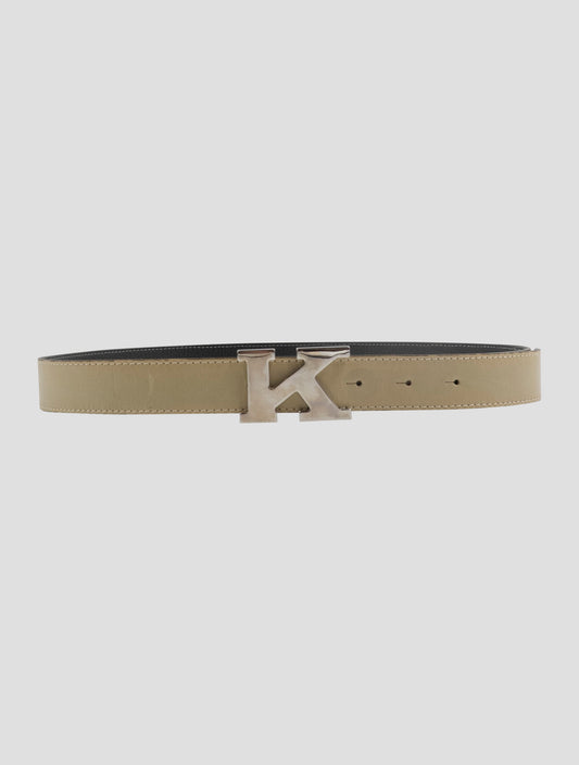 Kiton Beige Leather Calf Belt Women