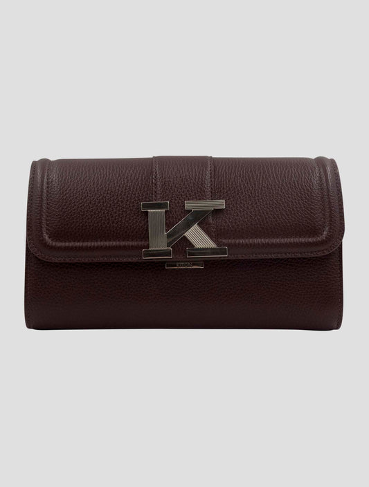 Kiton Burgundy Leather Bag Women