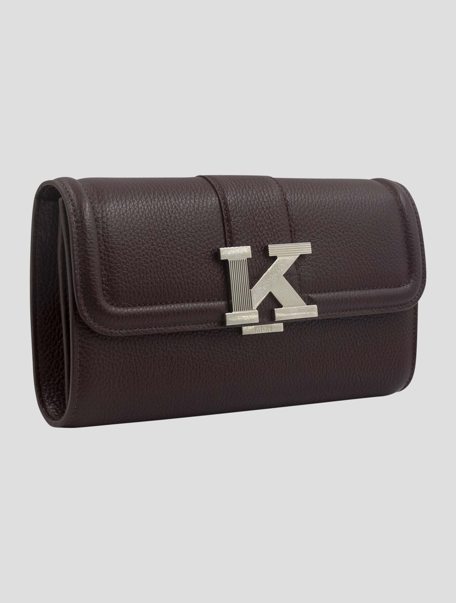 Kiton Burgundy Leather Bag Women