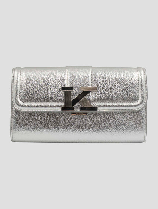 Kiton Silver Leather Lamb Bag Women