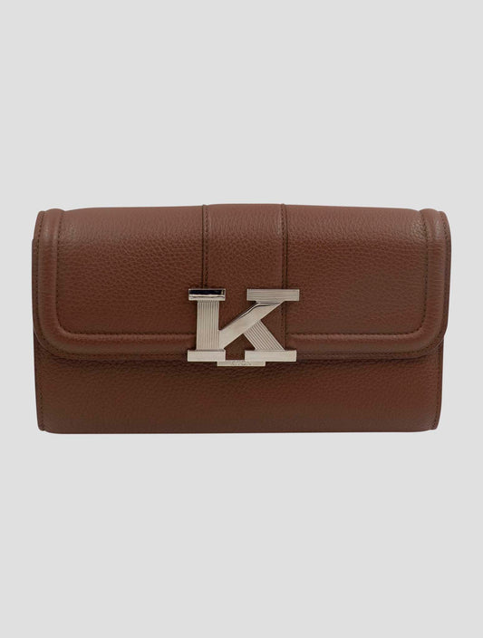Kiton Brown Leather Deer Bag Women