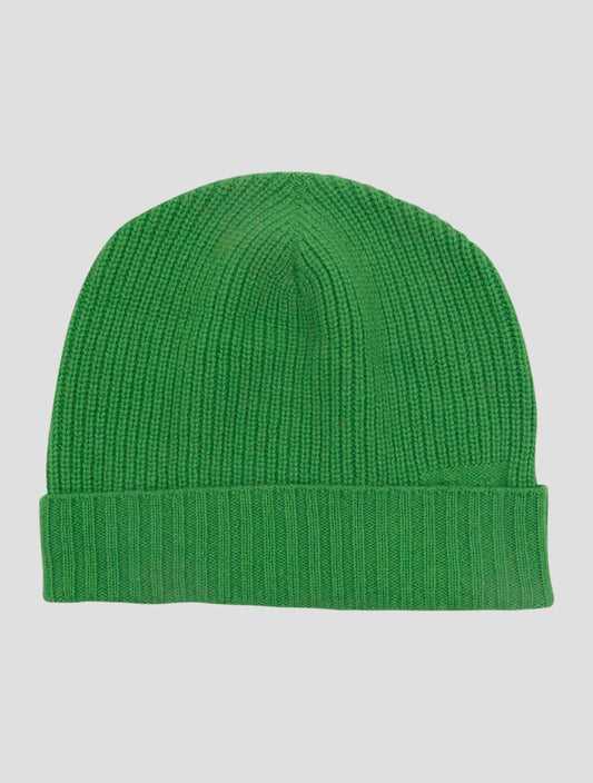 Kiton Green Cashmere Beanie Hat Women