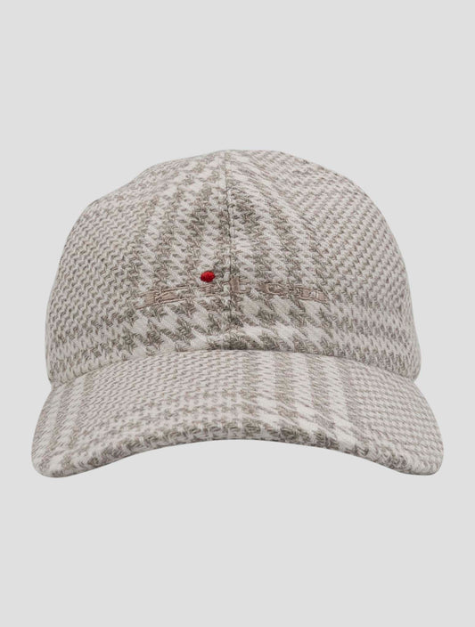 Kiton Beige White Silk Cashmere Baseball Cap Women