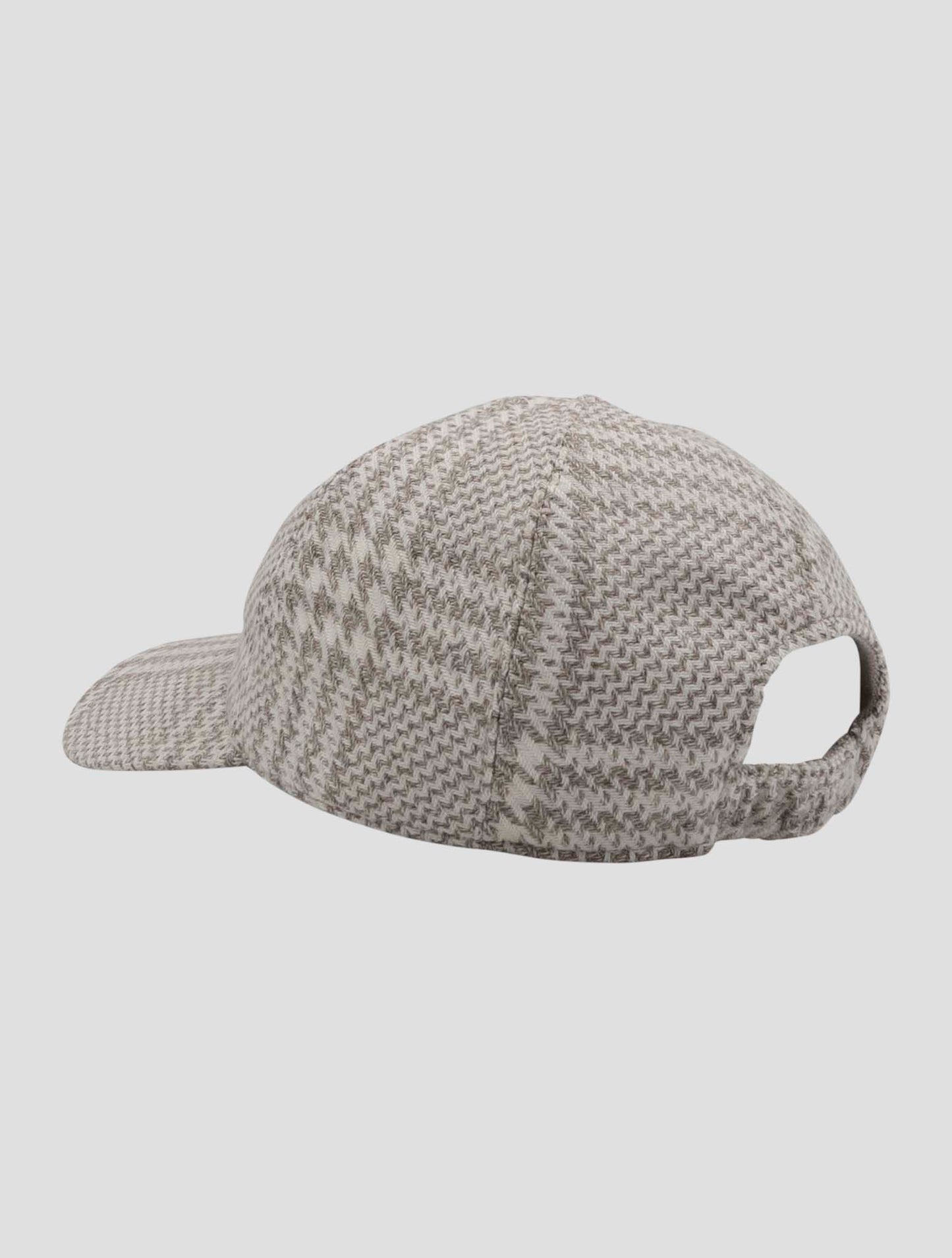 Kiton Beige White Silk Cashmere Baseball Cap Women