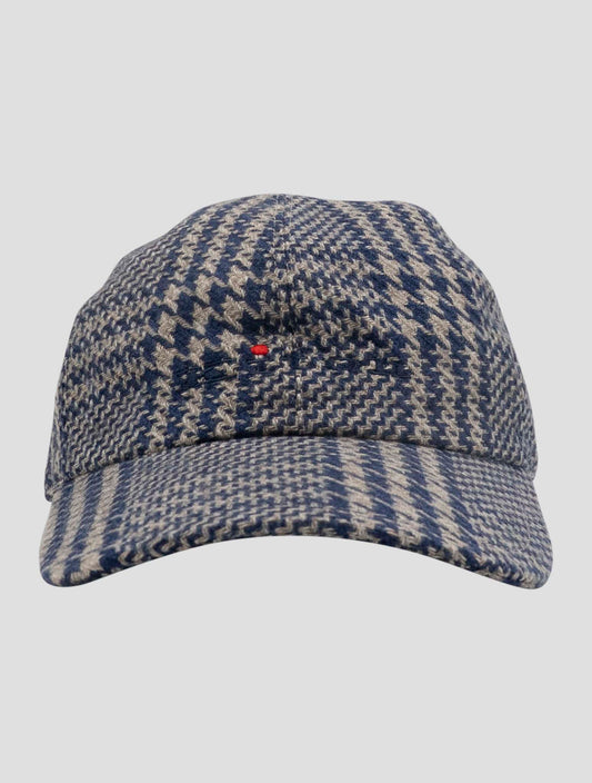 Kiton Blue Gray Silk Cashmere Baseball Cap Women