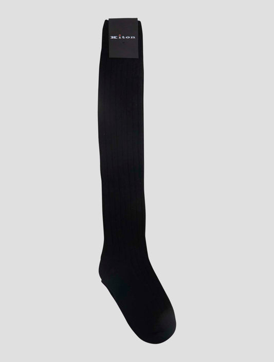 Kiton Black Cashmere Socks Women